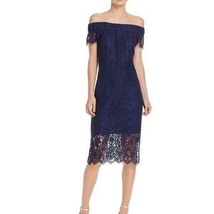 Nanette Lepore Dress Lace Off The Shoulder Hampton Court Formal Classic NWT